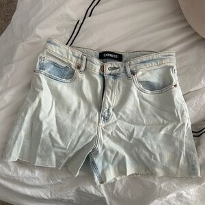Express Women's Light Blue Denim Shorts